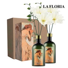 라플로리아 꽃 디퓨저, 2개, 500ml, S3제주동백향/B8거베라L12/화이트