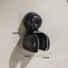 吸盤拖把架 壁掛式免打孔收納掛鉤, 1個, 黑色