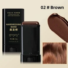 빗 포함 2in1 헤어 염색 스틱 블랙 브라운 커피 롱래스팅 임시 헤어 컬러링 새치 커버 헤어라인 펜 세척 가, 02 coffee