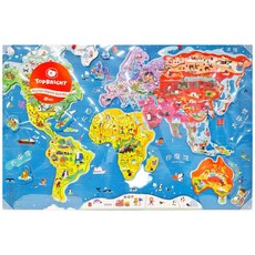 TOPBRIGHT 特寶兒 環遊世界磁性地圖, 88片, 1盒