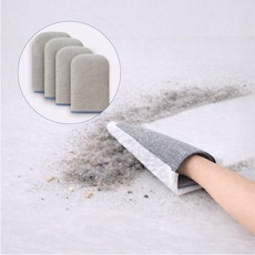 물티슈 부직포 청소 장갑 물티슈 붙여쓰는 마법의 청소장갑 유리 청소 행주 먼지 얼룩 제거 다목적 점착 청소포 장갑, 그레이, 4개