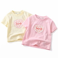 1+1 아동 프린트 순면 반팔티셔츠