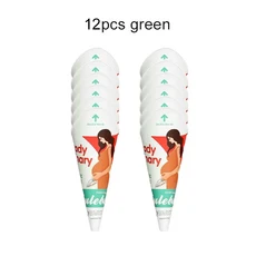 12/24pcs 일회용 여성 소변기 위생적인 누출 방지 스탠드 업 오줌 종이컵 접이식 휴대용 TMZ, 01 12GREEN