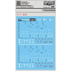 쿠쿠스토어 추가 데칼 스티커 RG 1/144 MSN-07S Z'Gok Char D.L 모델 마스터 워터 슬라이드 사전 절단 경고, 01 RG34