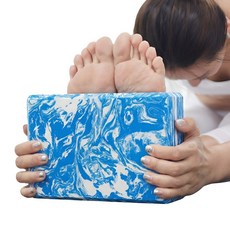 대한만물상 요가블럭 폼블럭 마블디자인 EVA소재 벽돌 다양한 컬러, 블루, 1개