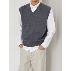 [남녀공용] 브리지 베이직 브이넥 니트 조끼 6color
