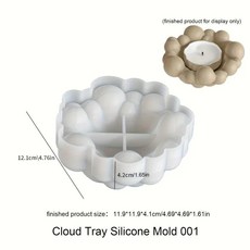 라운드 트레이 실리콘 몰드 DIY 수제 매화 모양 코스터 석고 콘크리트 보관함 금형 꽃 냄비 기본 홈 장식, 01 01, 1개