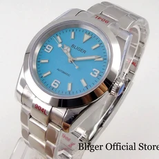 BLIGER 36mm NH35AA MIYOTA 8215 PT5000 자동식 남성호환 시계 사파이어 크리스탈 그린 루메 스테인레스 스