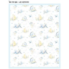 신생아 여름용 얇은 담요 아기이불 신생아이불 아기침대이불 유아이불, 1개, 느린시간바다 4중 부드러운 항균 120x150