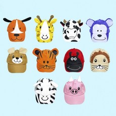 유치원 산책 숲체험 사이즈조절 동물모자10p 키즈카페 생일파티