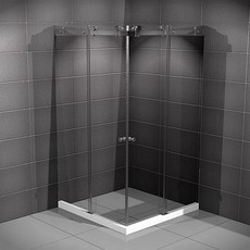 【海夫健康生活館】ITAI一太 皇冠5058 不鏽鋼淋浴拉門 L型-二門轉角 強化玻璃8mm, 1個