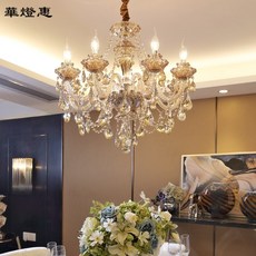 華燈惠 歐式奢華水晶吊燈 客廳臥室餐廳燈具, 6頭干邑直徑60cm,不帶光源