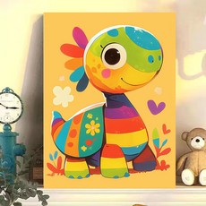 DIY 명화그리기 유화세트 그림 그리기 동물(40x50cm), 1세트, 거북이