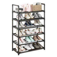 리틀보이 다용도 튼튼 신발장 업그레이드, 6단, 블랙