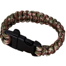 밀리터리 파라코드 팔찌 남성 스포츠 여행용 매듭 팔찌 강템, 1개
