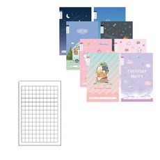 WSstore 국어 10칸 14줄 초등공책 (10권) 10칸국어공책, 여 랜덤, 1세트, 랜덤