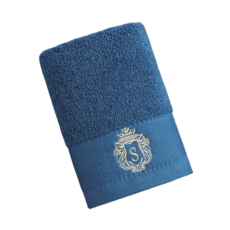 皇冠酒店毛巾 厚毛巾 純棉吸水浴巾 飯店洗澡巾, 1個, 皇冠酒店毛巾(深藍) 34*74CM