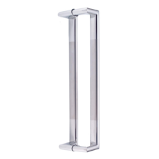 雙直角橢圓管不鏽鋼中毛絲對拉把手 白鐵中砂 595-1200mm, 雙直角橢圓管白鐵中砂對拉把手595mm, 1個