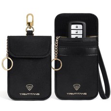 [ 1082813 ] LNKERCO 파라데이 자동차 키용 파우치 (2팩) 손목 밴드가 있는 열쇠 고리용 스웨이드 가죽 패러데이 백 RFID 신호 차단 홀더 도난 방지 키, [ 1082813 ] LNKERCO 파라데이 자동차 키