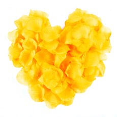 100장 꽃잎 장미잎 조화 청혼, Yellow, 1개