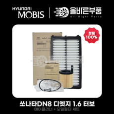 디엣지 쏘나타 1.6 터보(N라인포함) 가솔린 23년이후 순정(에어필터+오일필터), 1개, 28113-11000
