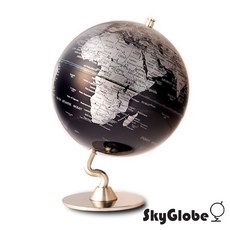 SkyGlobe 深藍色時尚地球儀，金屬底座，台灣製造，辦公室書房擺飾，質感生活, 深藍色