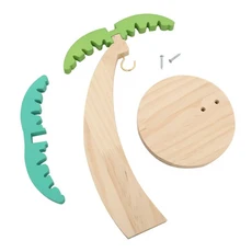 야자수 디자인 바나나 홀더 스탠드 스테인리스 스틸 훅 트리 행거 주방 카운터 장식용 나무, 01 Yellow