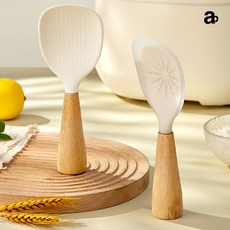 실리콘 밥주걱 세우는 주걱 스탠딩 스파츌라 스패츌라 귀여운, 화이트