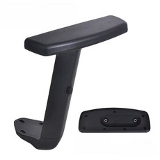 사무용 의자 팔걸이 부품 블랙 플라스틱 암레스트 커버 회전의자 교체용, 슬라이딩 면 + 블랙 팔걸이 왼쪽