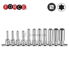 FORCE 11件組 三分 梅花套筒 E型套筒組 內六角套筒 星型套筒 E型套筒 內星型套筒 套筒組, 1個