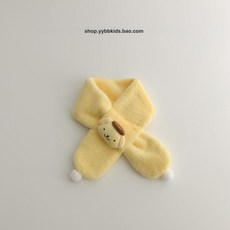 겨울 방한 목도리 귀여운 곰돌이 키즈 남아 어린이 넥워머, 작은 베리 도그 옐로우