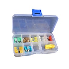 KJTM 자동차 마이크로 퓨즈 세트 49pcs / 카퓨즈소켓 자동차용 휴즈 MICRO 퓨즈 12V 24V, 1세트, 단일