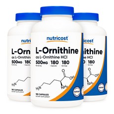 뉴트리코스트 L-오르니틴 500mg 180캡슐 3병, 3개, 180정