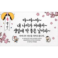 해피파티 어머니 할머니 생신현수막 10종, 9.내나이가어때서어머니생신