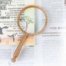 도모아 독서용 고배율 고급 돋보기 105mm 유리 확대경 휴대용 우드, 1개, 상세페이지 참조