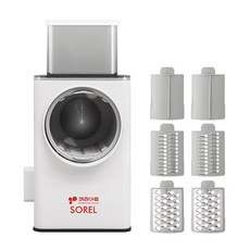 키친아트 쏘렐 드럼통 만능 채칼 슬라이서 3종 칼날 KSJ-VC1000, 화이트, 1개