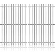 Weber 제네시스 E 및 S 시리즈 300 E310 E320 S310 S320 그릴용 DPZM 19.5인치 솔리드 스테인리스 스틸 쿠킹 그릴 교체 7524 7528용 2개 세트, 16.94''D x