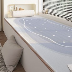 DFMEI 現代簡約加厚飄窗墊窗臺墊新款四季通用主臥陽臺坐墊可裁剪, 1cm, 淺色波點-B62:50*80c釐米