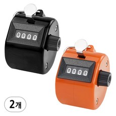 칼라계수기 핸디카운터 숫자계수기, 1세트, 블랙1P, 오렌지1P