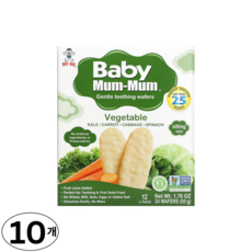Hot Kid Baby Mum-Mum Gentle Teething Wafers 야채, Vegetable, 10개, 50g