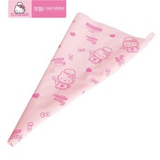 (烘焙廚房)Chefmade學廚KT7040擠花袋TPU裱花袋正版Hello kitty凱蒂貓蛋糕曲奇餅奶油袋瑪德琳模, 1個
