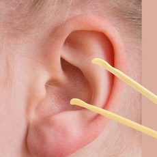 귀여운 유아 아동 귀지 귓볼 청소 긴 대나무 귀파개 2개