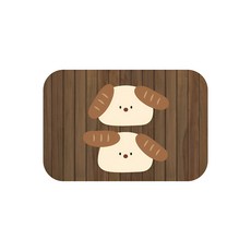 귀여운 아기 동물 스타일 욕실 발매트 규조토 미끄럼 방지 속건 화장실발매트, 1개, 황토색