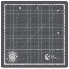 MORNSUN 24x24cm黏性切割墊 裁切卡片適用 精準切圓器專用切割墊, 深灰色