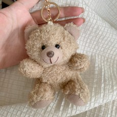 高顏值相機小熊鑰匙扣包包掛飾書包掛件ins風情侶款禮物女生, 1個, 咖熊-黑繩, 咖熊-黑繩