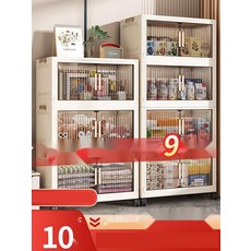 접이식 옷장 다기능 수납 박스 도어 투명 플라스틱 캐비닛 정리함, 06 B-40cm 5 layer