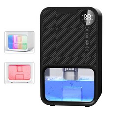 Garrl 스마트 가정용 제습기 원룸형 소형 욕실 흡습기 건조 침실 드레스룸 습기제거 흡습기실 저소음 1.1L대용량 무드등, 블랙