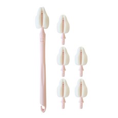 피코앤루비 리필형 젖꼭지솔 텀블러 물병 세척솔, 로지핑크 / 젖꼭지솔 (본품1p+리필5p), 1세트 로지핑크 / 젖꼭지솔 (본품1p+리필5p), 1세트
