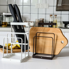 도마꽂이 뚜껑꽂이 칼꽂이 수납랙 싱크대수납 주방정리, 1개, 커피골드