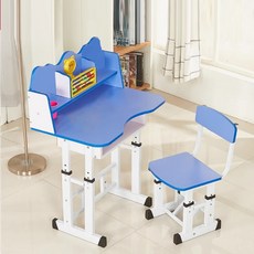 彬彬小舖 兒童學習桌椅組 高度可調 多功能書桌 穩固耐用設計, 現貨-王子藍(一單限一組), 現貨-王子藍(一單限一組)